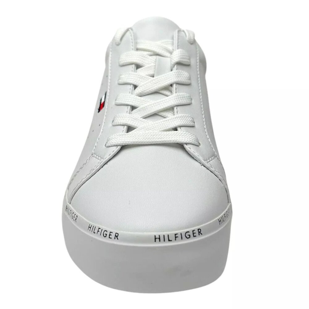 Tommy Hilfiger Women's Henissly Sneaker‎ Size 8.5 White Lace up Casual & Stylish - Picture 4 of 13